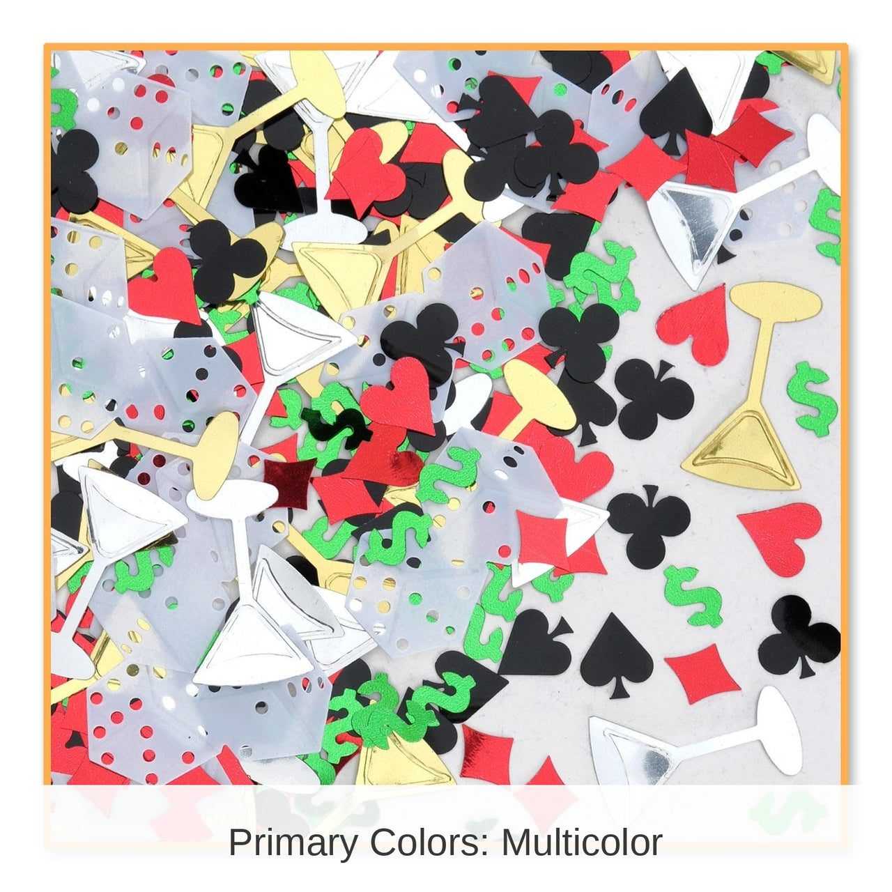 6 Pack Bulk Casino Night Party Confetti (0.5 Oz/Pkg)