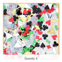 6 Pack Bulk Casino Night Party Confetti (0.5 Oz/Pkg)