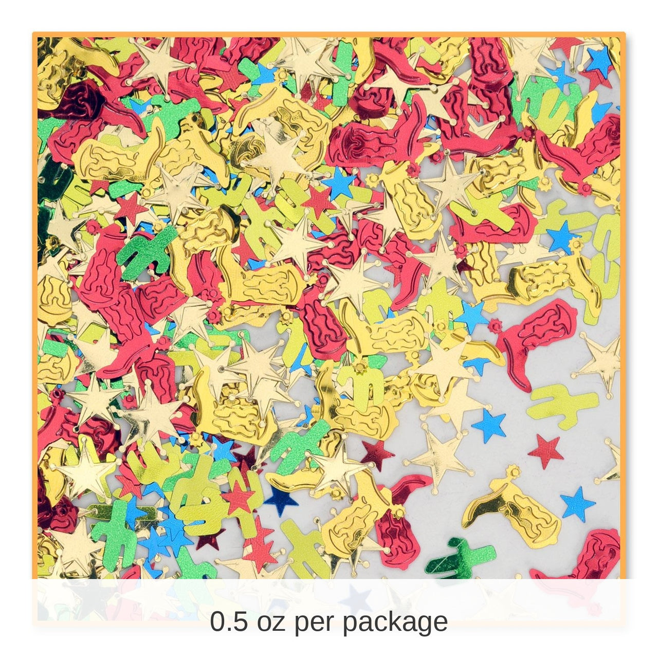 6 Pack Bulk Western Party Confetti (0.5 Oz/Pkg)