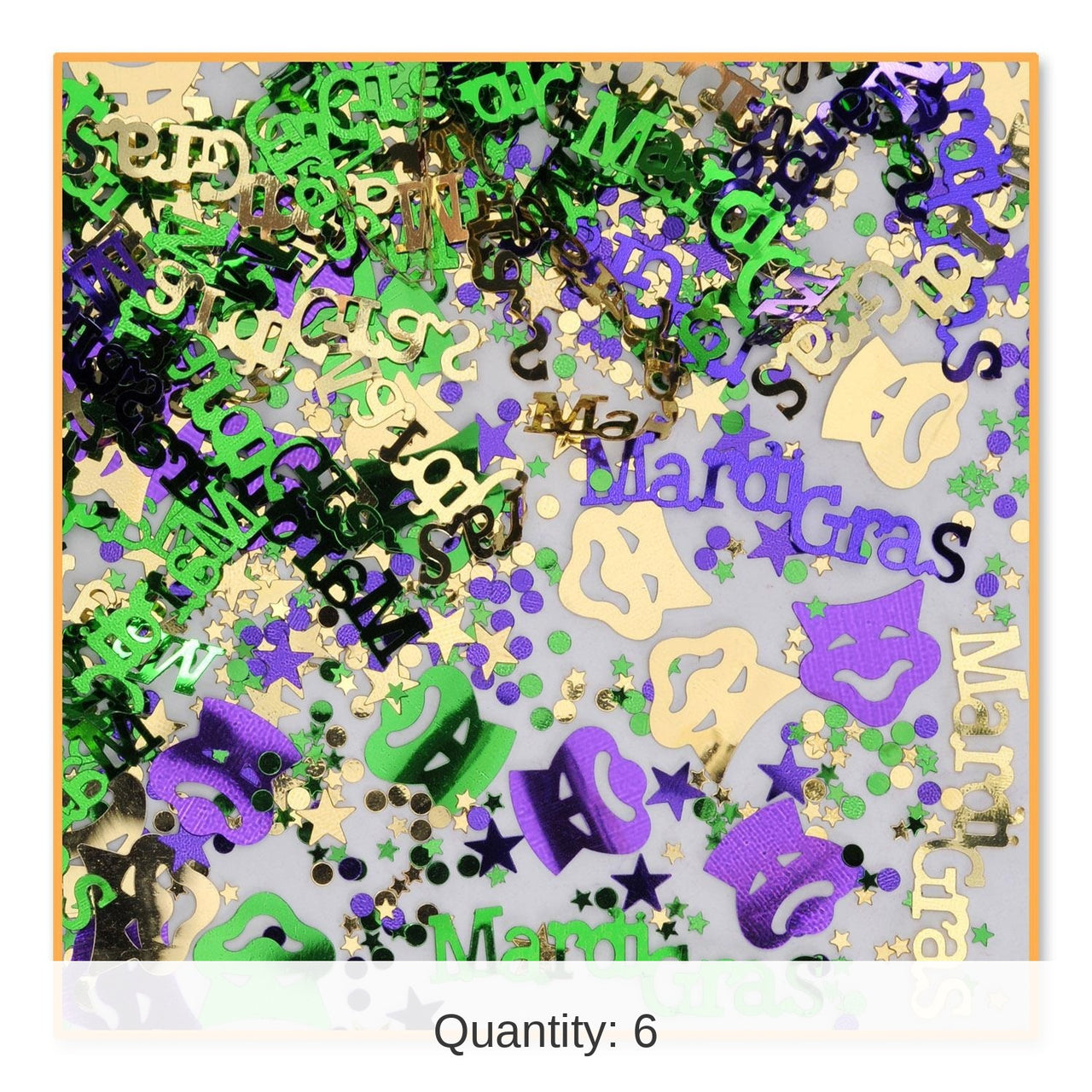 6 Pack Bulk Mardi Gras Confetti (0.5 Oz/Pkg)