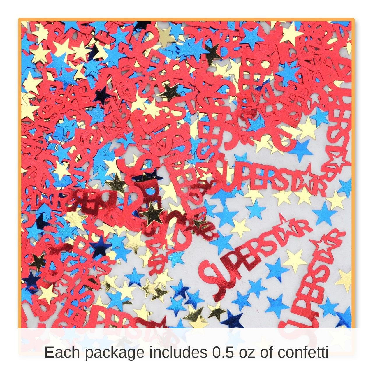 6 Pack Bulk Super Star Party Confetti (0.5 Oz/Pkg)