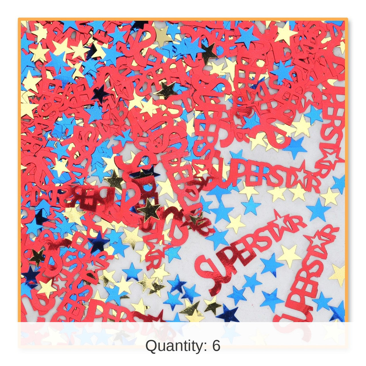 6 Pack Bulk Super Star Party Confetti (0.5 Oz/Pkg)