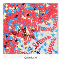 6 Pack Bulk Super Star Party Confetti (0.5 Oz/Pkg)