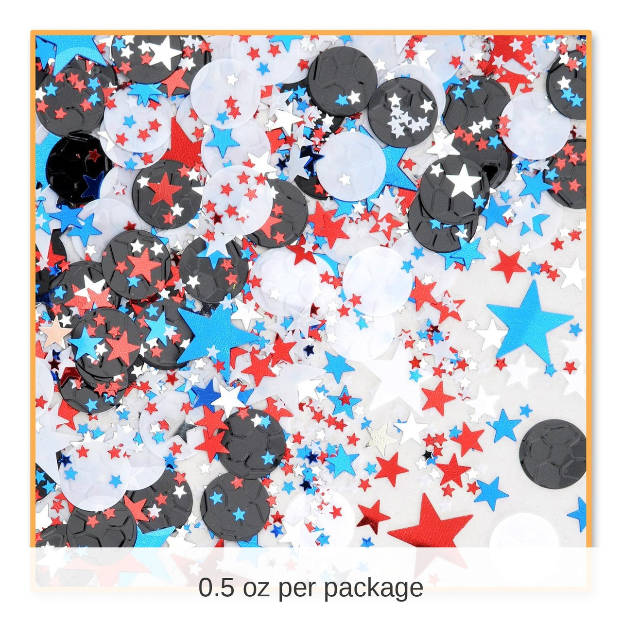 6 Pack Bulk Soccer Star Party Confetti (0.5 Oz/Pkg)