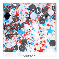 6 Pack Bulk Soccer Star Party Confetti (0.5 Oz/Pkg)