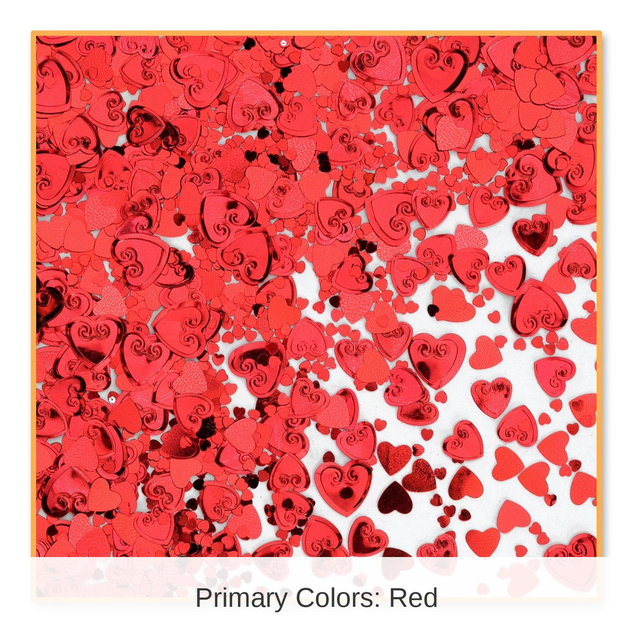 6 Pack Bulk Red Party Hearts Confetti (0.5 Oz/Pkg)