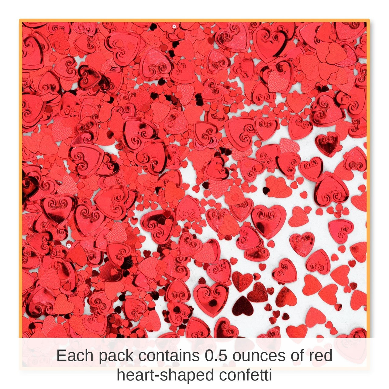 6 Pack Bulk Red Party Hearts Confetti (0.5 Oz/Pkg)