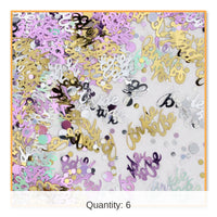 6 Pack Bulk Bride To Be Confetti (0.5 Oz/Pkg)