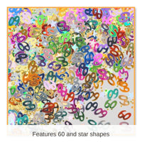 6 Pack Bulk 60/Stars Confetti (0.5 Oz/Pkg)