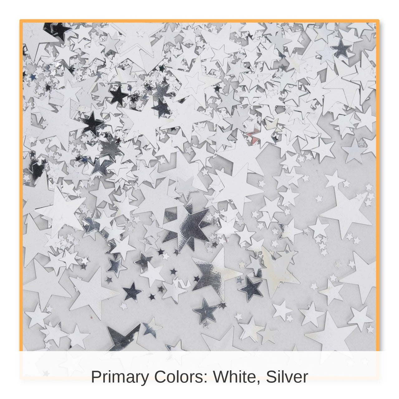 6 Pack Bulk Silver Party Stars Confetti (0.5 Oz/Pkg)