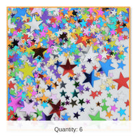 6 Pack Bulk Pretty Party Stars Confetti (0.5 Oz/Pkg)