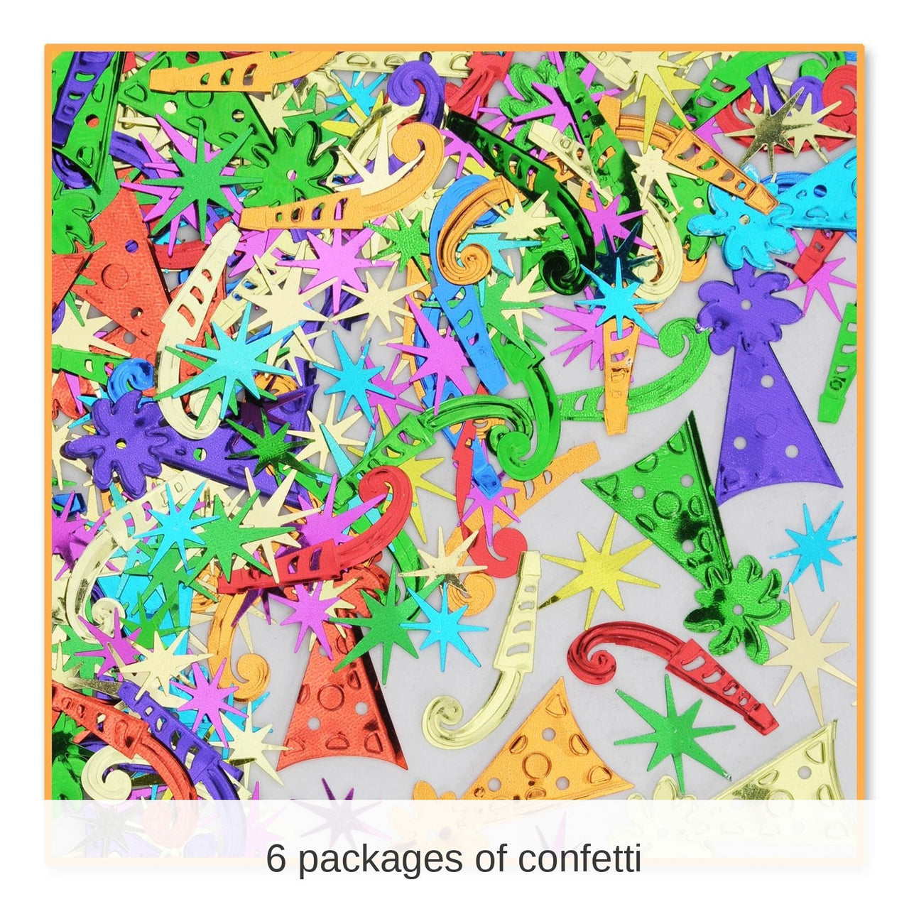 6 Pack Bulk Party Fun Confetti (0.5 Oz/Pkg)