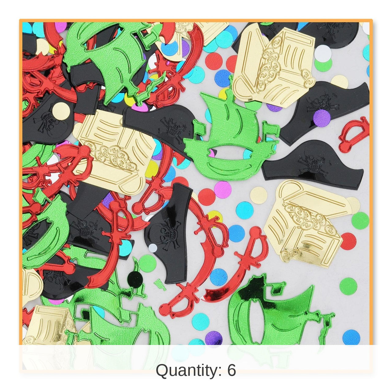 6 Pack Bulk Pirate Party Confetti (0.5 Oz/Pkg)