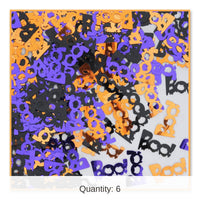 6 Pack Bulk Halloween Boo! Confetti (0.5 Oz/Pkg)