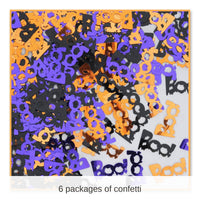 6 Pack Bulk Halloween Boo! Confetti (0.5 Oz/Pkg)