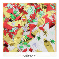 6 Pack Bulk Christmas Holiday Cheer Confetti (0.5 Oz/Pkg)