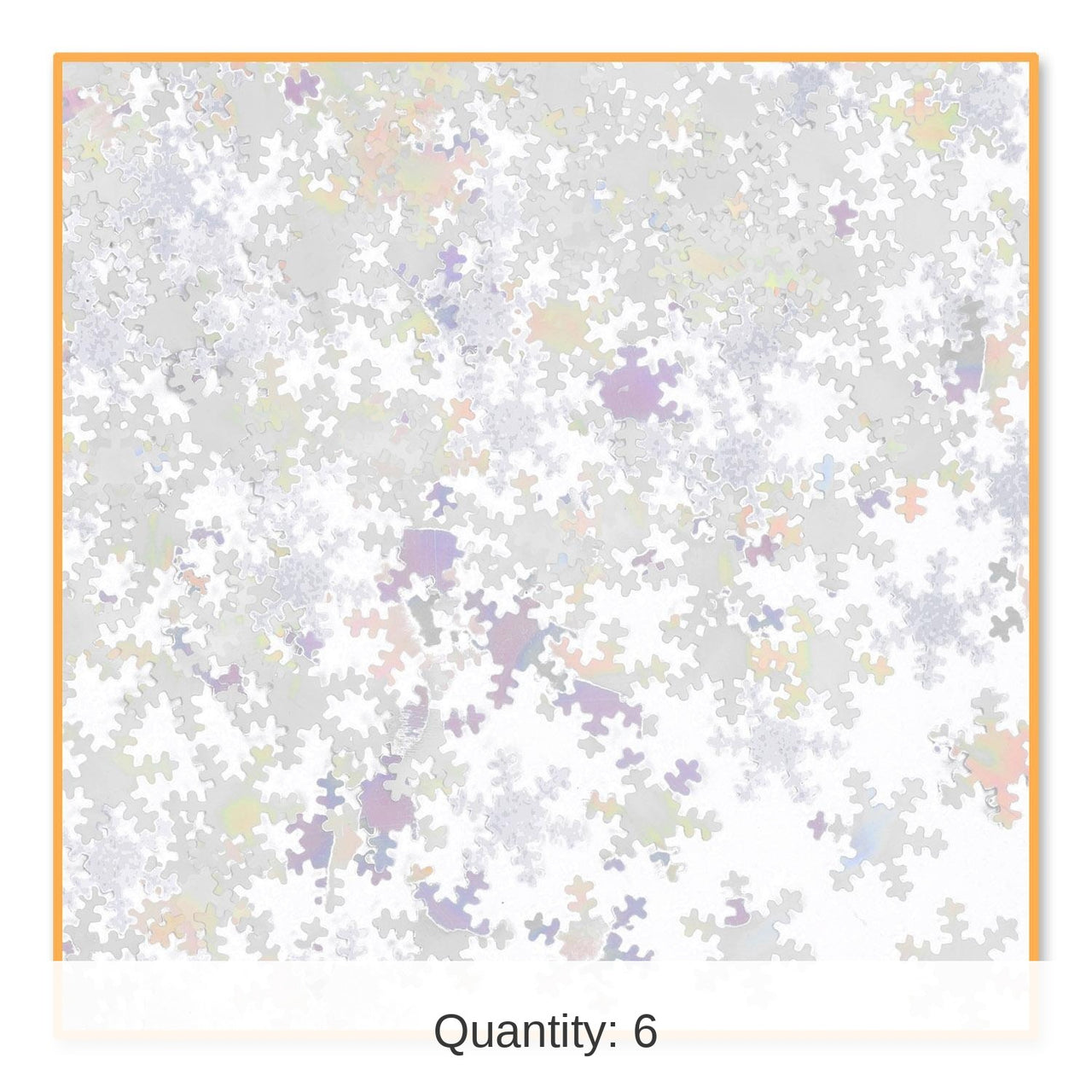 6 Pack Bulk Christmas Iridescent Snowflakes Confetti (0.5 Oz/Pkg)