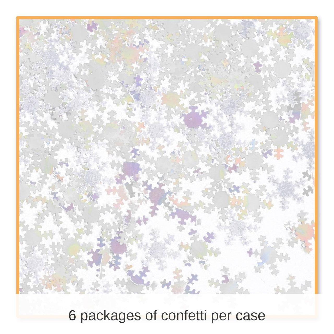 6 Pack Bulk Christmas Iridescent Snowflakes Confetti (0.5 Oz/Pkg)