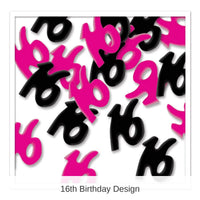 6 Pack Bulk 16th Birthday Confetti (0.5 Oz/Pkg)