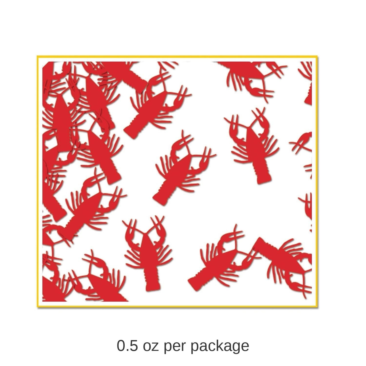 6 Pack Bulk Mardi Gras Crawfish Confetti (0.5 Oz/Pkg)