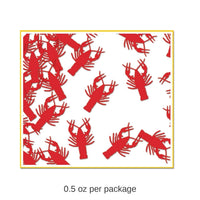 6 Pack Bulk Mardi Gras Crawfish Confetti (0.5 Oz/Pkg)