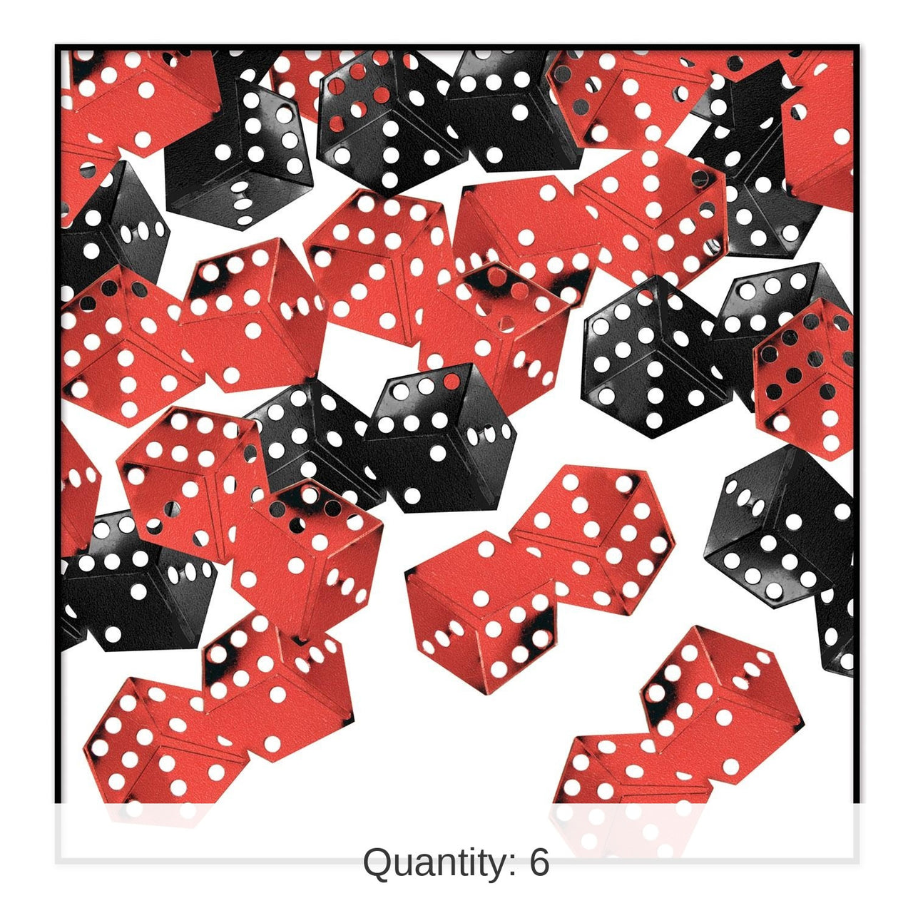6 Pack Bulk Dice Party Confetti (0.5 Oz/Pkg)