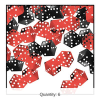 6 Pack Bulk Dice Party Confetti (0.5 Oz/Pkg)