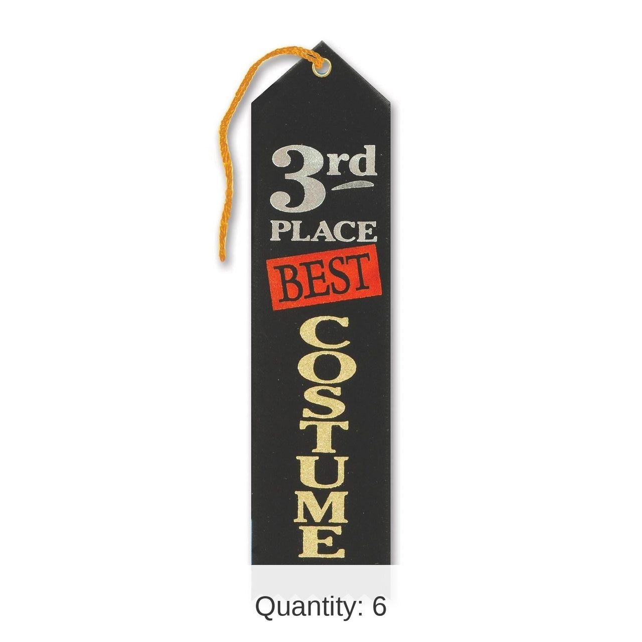 6 Pack Beistle Halloween Best Costume 3rd Place Award Ribbon