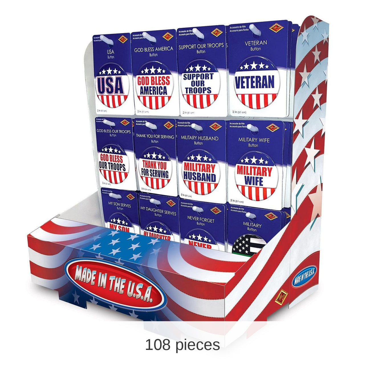108 Piece Bulk Service Appreciation Counter Display