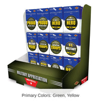 108 Piece Bulk Army Military Appreciation Counter Display