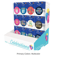 108 Piece Bulk Birthday Party Celebrations Counter Display