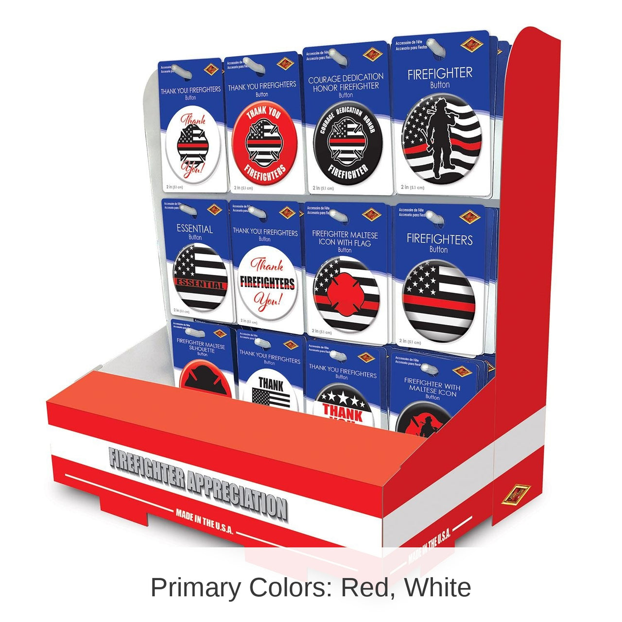 108 Piece Bulk Firefighter Counter Display