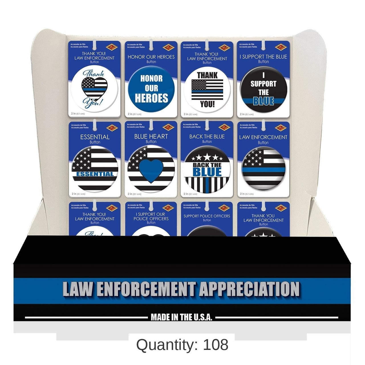 108 Piece Bulk Law Enforcement Counter Display
