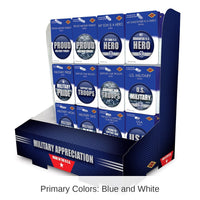 108 Piece Bulk Navy Military Appreciation Counter Display