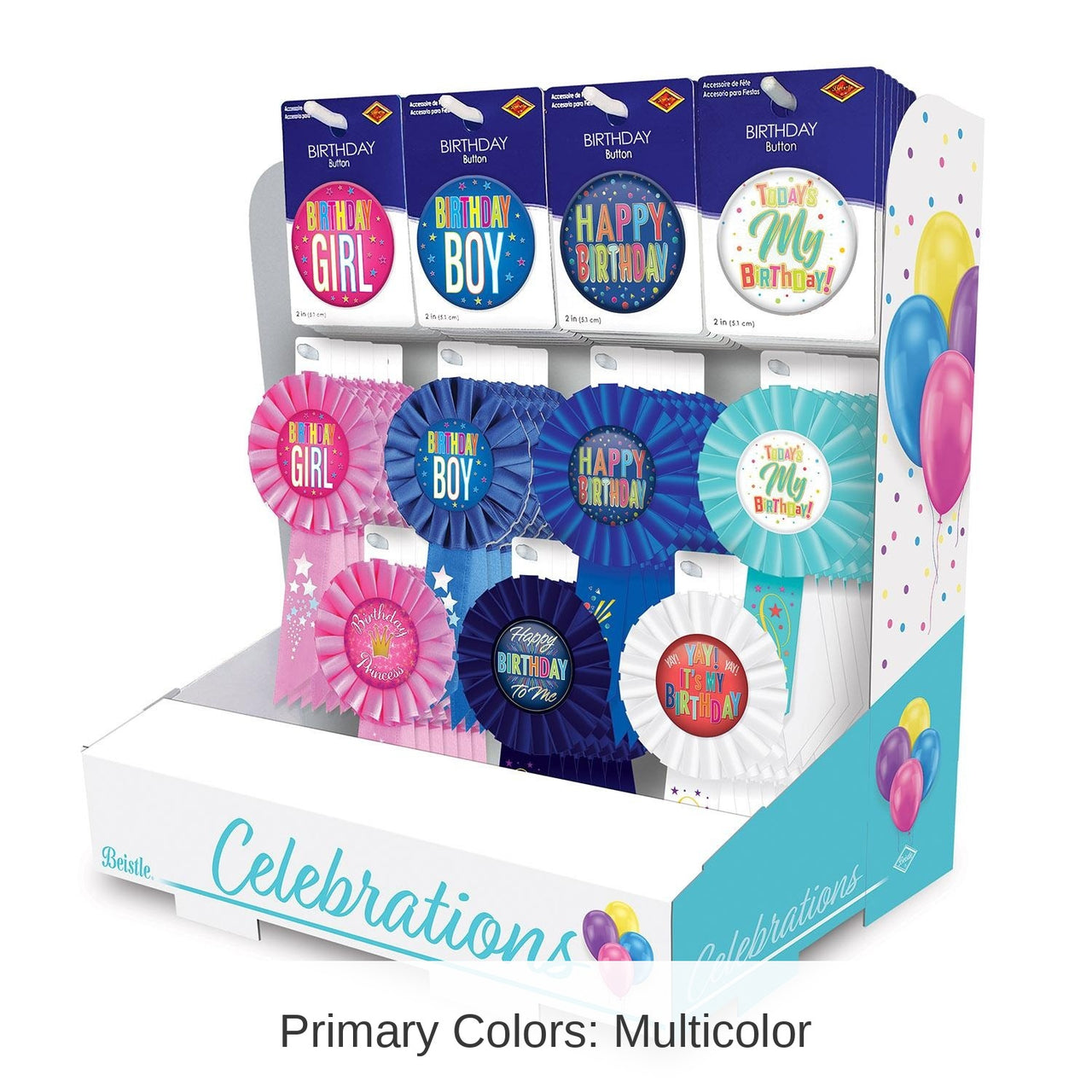 Birthday Party Celebrations Counter Display - 78 Pieces