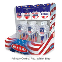 54 Piece Bulk Patriotic USA/Veterans Counter Display