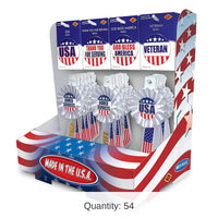 54 Piece Bulk Patriotic USA/Veterans Counter Display