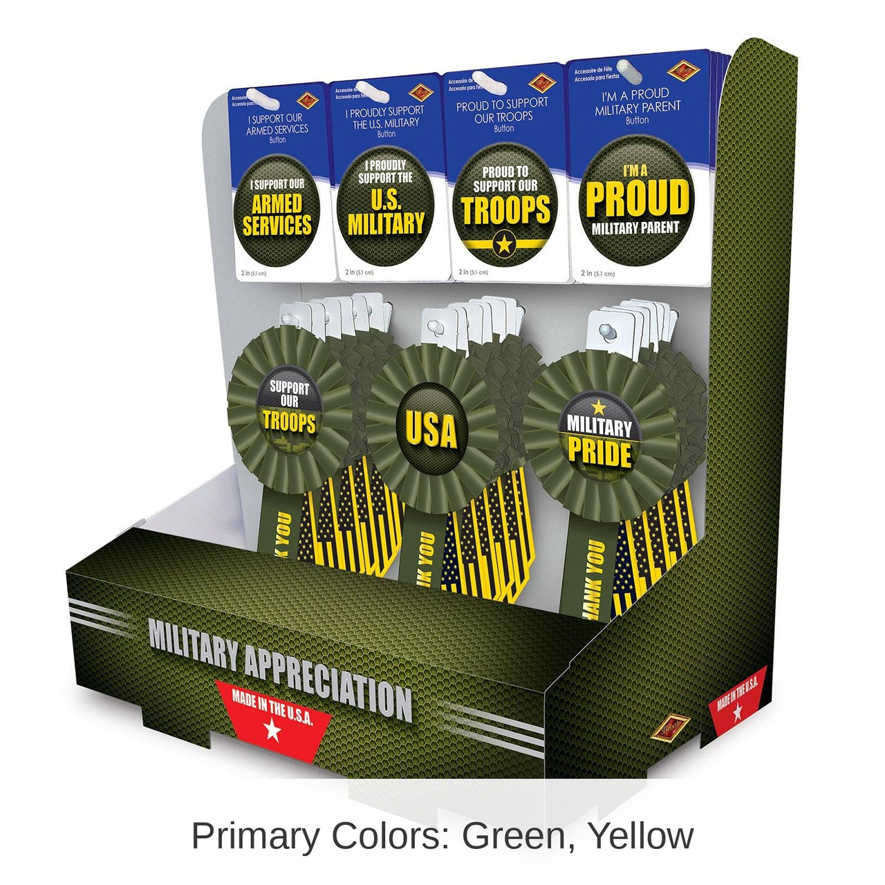 Bulk 54 Piece Army Military Appreciation Counter Display