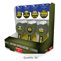 Bulk 54 Piece Army Military Appreciation Counter Display
