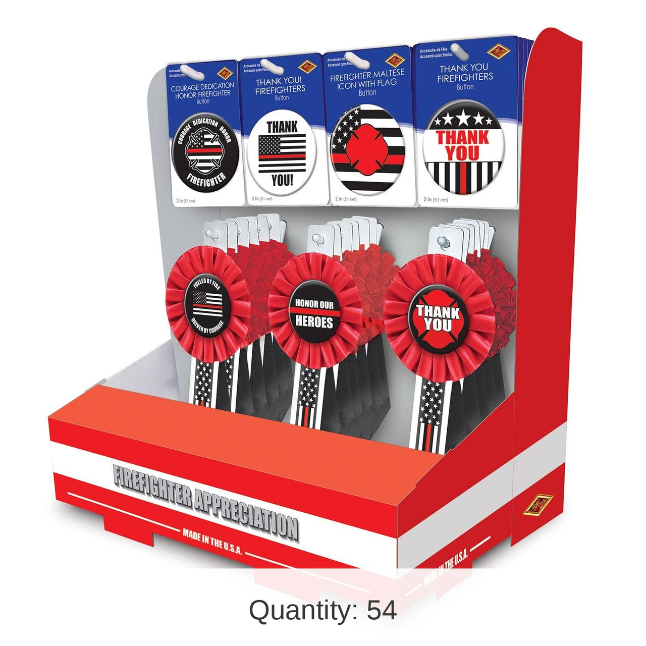 54 Piece Bulk 54 Piece Firefighter Counter Display