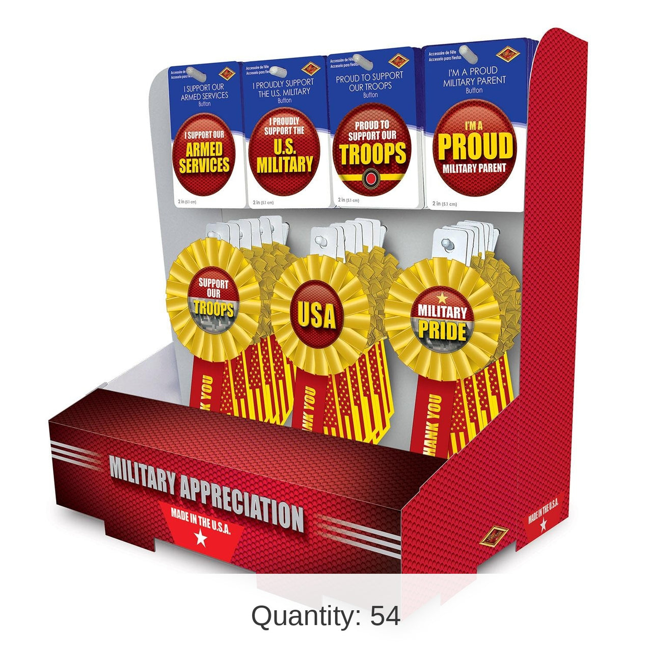 54 Piece Bulk Marines Military Appreciation Counter Display
