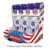 54 Piece Bulk Patriotic God Bless America/USA Counter Display