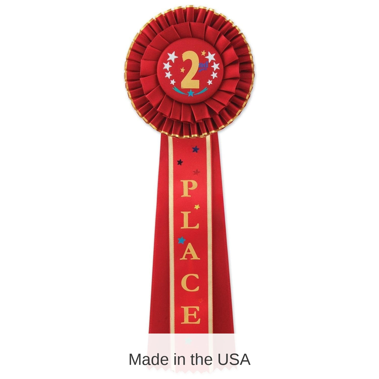 3 Pack Bulk 2nd Place Deluxe Rosette
