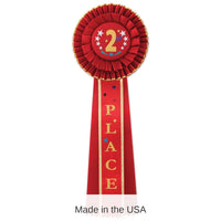 3 Pack Bulk 2nd Place Deluxe Rosette