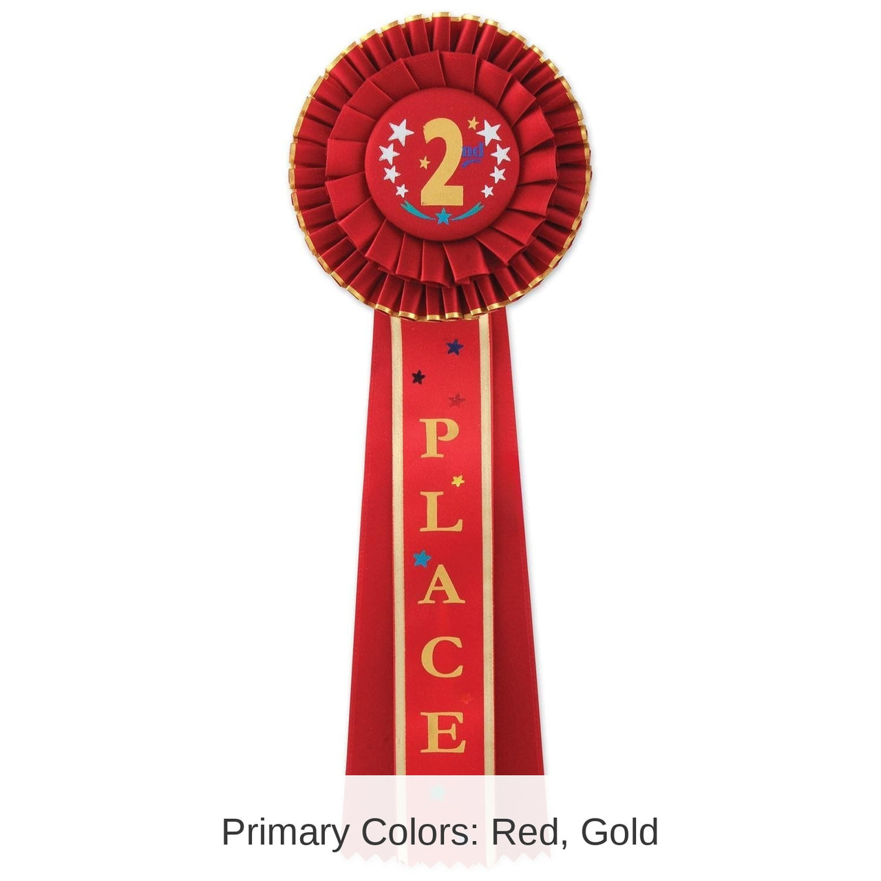 3 Pack Bulk 2nd Place Deluxe Rosette