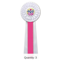 3 Pack Bulk Bride To Be Deluxe Rosette