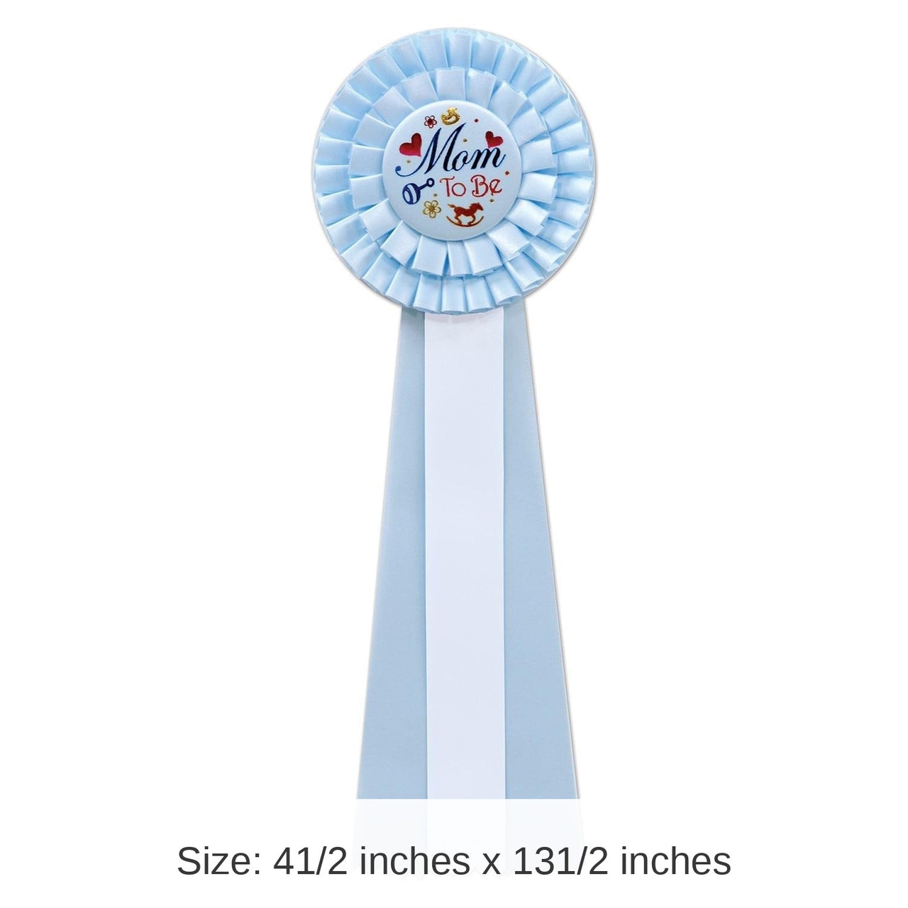 3 Pack Bulk Blue Mom To Be Deluxe Rosette