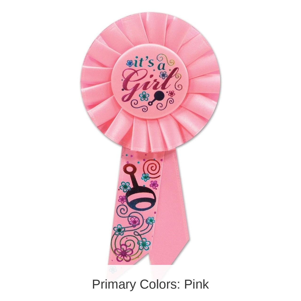 6 Pack Bulk It's A Girl Rosette