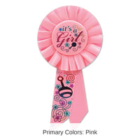6 Pack Bulk It's A Girl Rosette