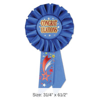 6 Pack Bulk Congratulations Rosette